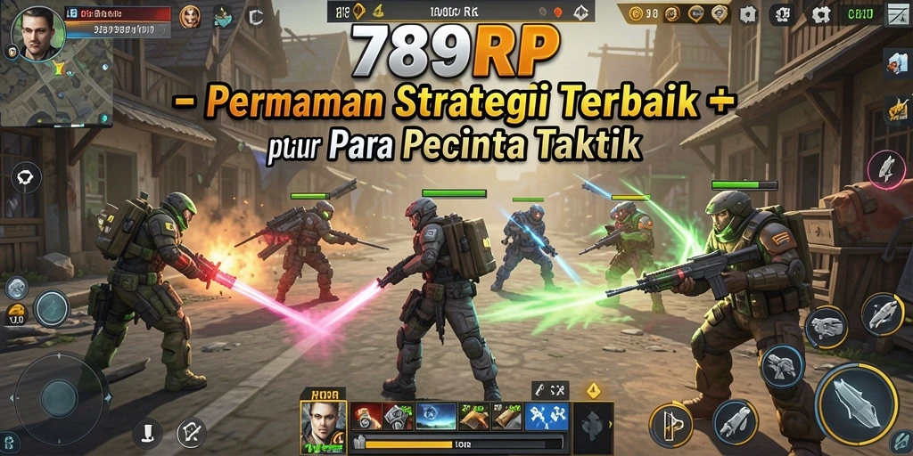 Screenshot gameplay menunjukkan pertempuran mendebarkan dalam strategi.