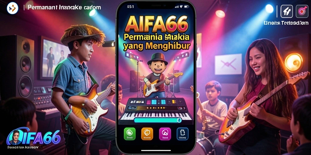 Screenshot AIFA66 menampilkan pengguna sedang menikmati permainan musik interaktif.