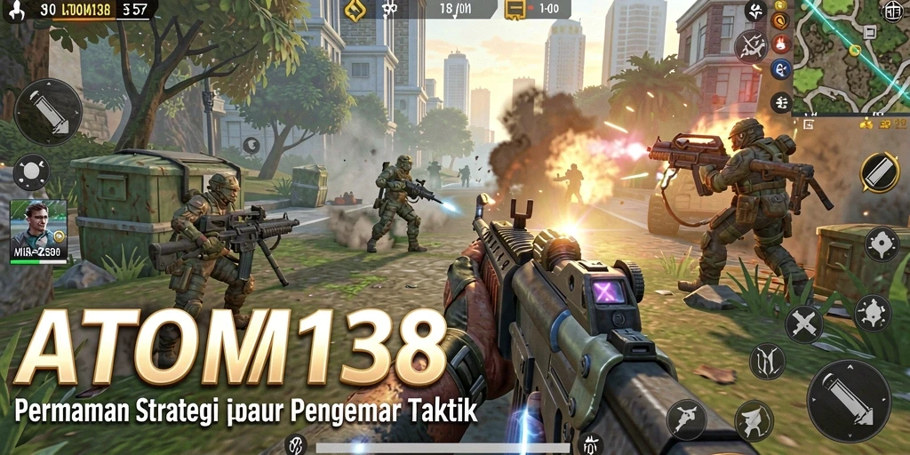 Tampilan gameplay ATOM138 yang memukau dan strategi yang mendebarkan.