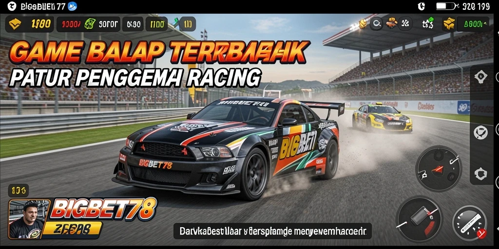 Tampilan gameplay Racing BIGBET78 yang seru dan mendebarkan.