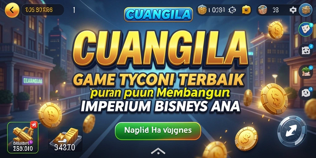 Tampilan gameplay seru di CUANGILA, menunjukkan keseruan manajemen bisnis.