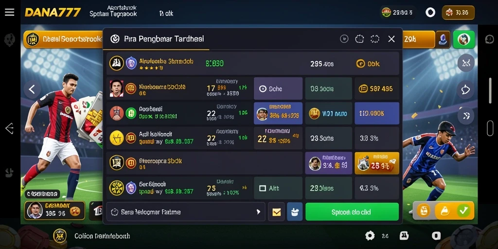 Tampilan menarik dari gameplay sportsbook DANA777.