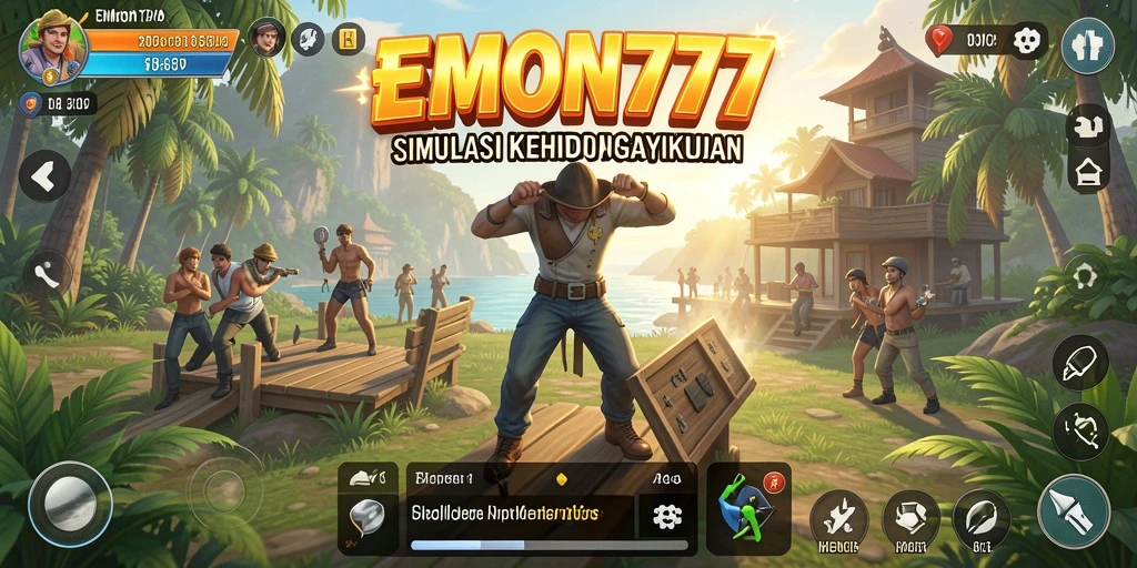 Tampilan gameplay menarik dari EMON777 dengan karakter yang hidup.