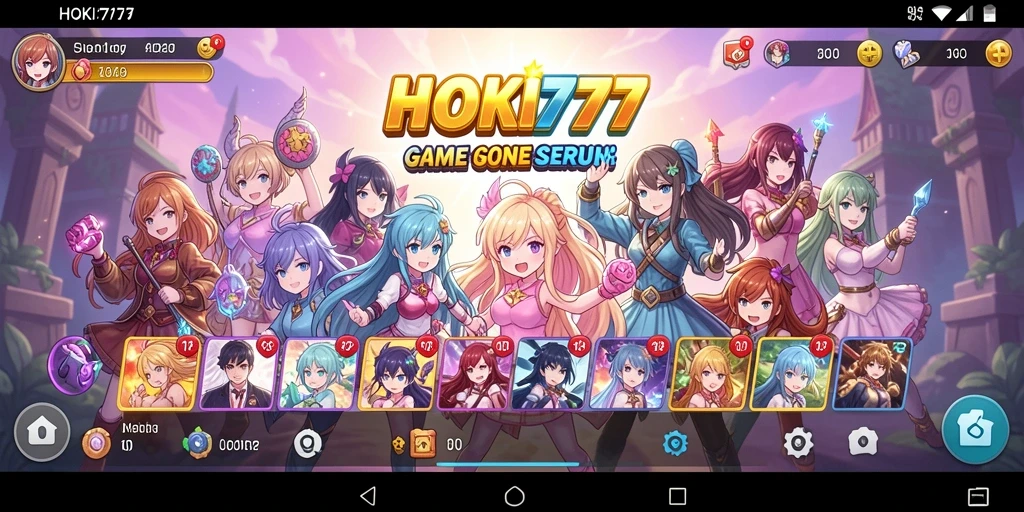Tampilan gameplay HOKI777 menampilkan karakter Anime yang epik dalam pertempuran.