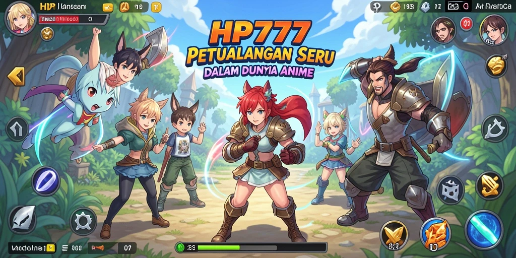 Tangkapan layar gameplay HP777 menampilkan aksi karakter anime yang menakjubkan.