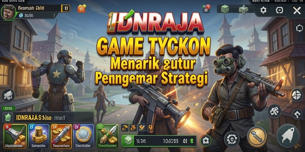 Tampilan grafis menarik dari gameplay Tycoon IDNRAJA.