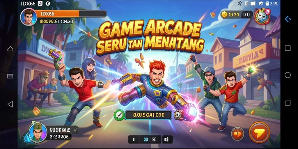 Screenshot utama IDX66 menampilkan aksi gameplay yang dinamis dan seru.