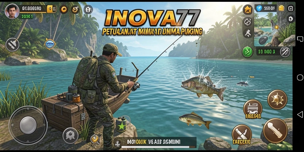 Tampilan menarik dari gameplay memancing di INOVA77