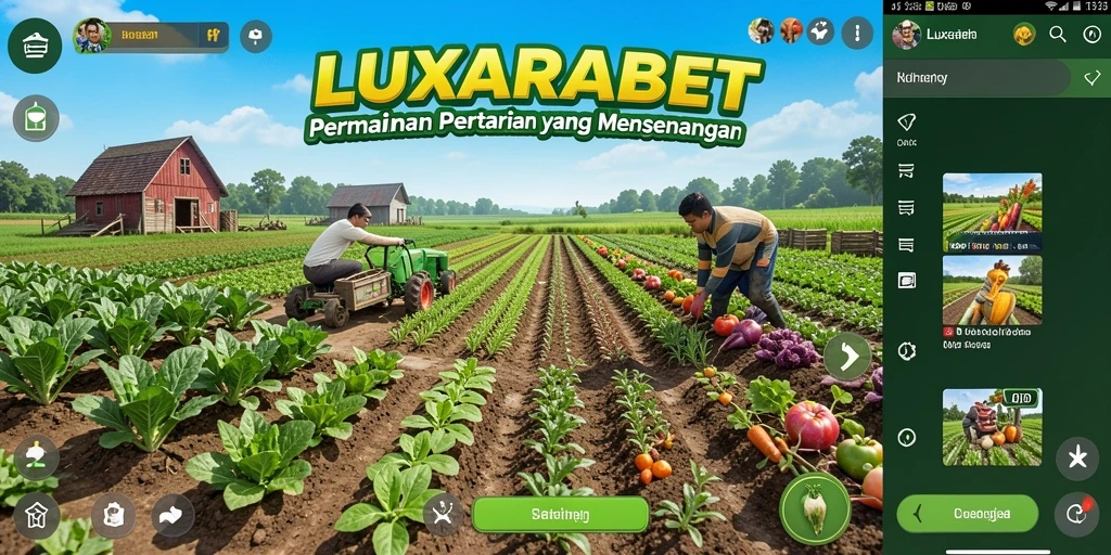 Gameplay LUXARABET menampilkan keseruan pertanian yang interaktif.