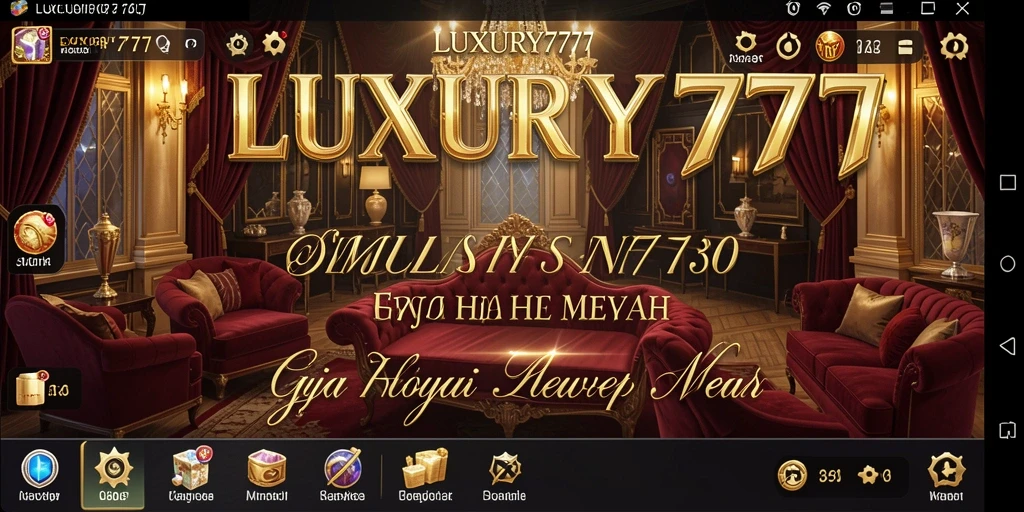 Tampilan utama gameplay LUXURY777 yang menawan.