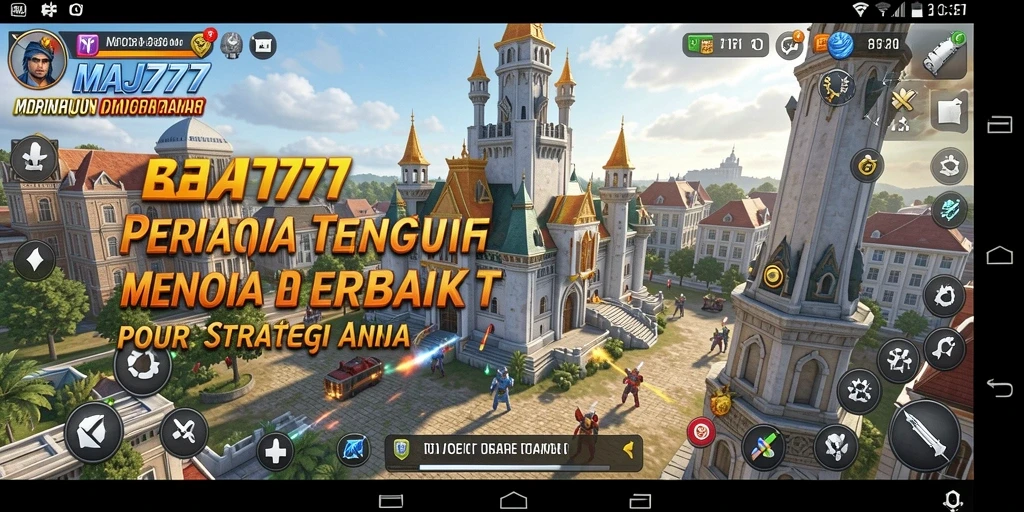 Tampilan gameplay menegangkan dari MAJ777 dalam Tower Defense.