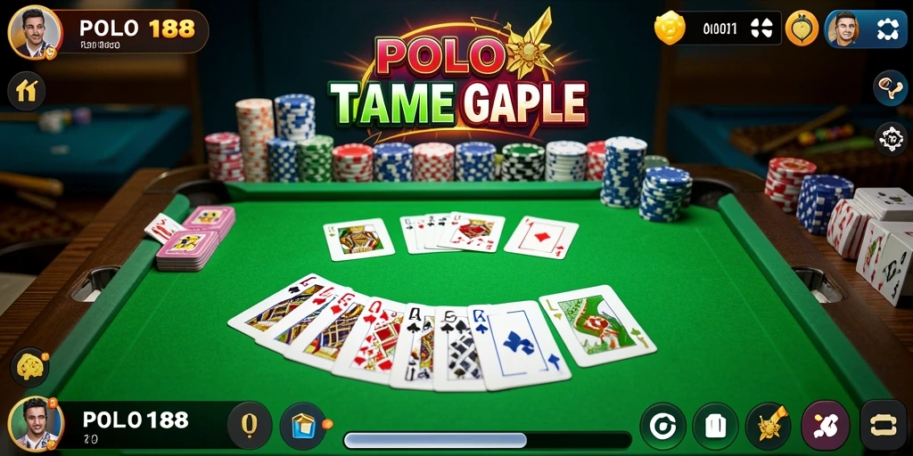 Tampilan gameplay Gaple yang seru dan interaktif di POLO188.