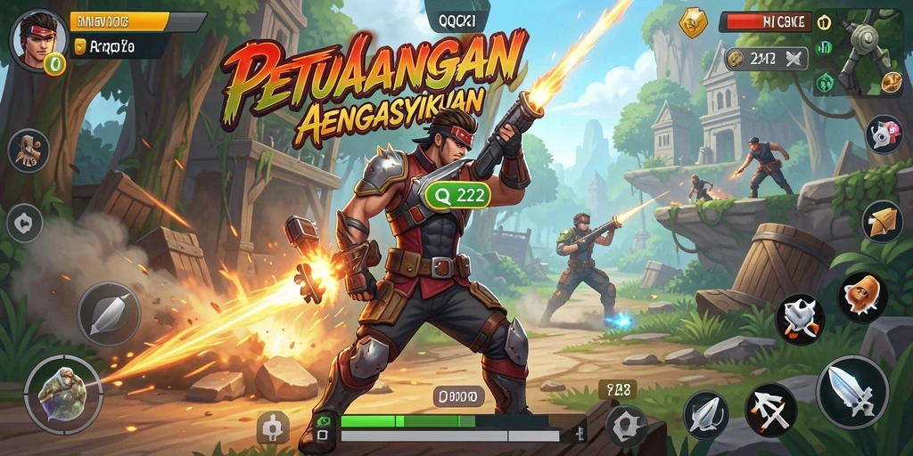 Tangkapan layar dari gameplay aksi QQ222 yang seru.