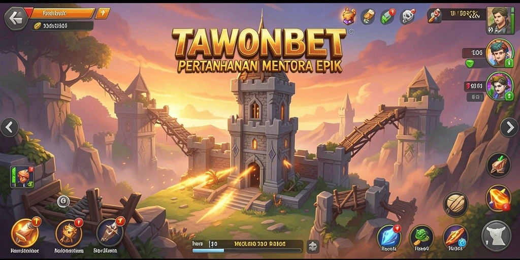 Tampilan gameplay TAWONBET dalam kategori Tower Defense yang mendebarkan.