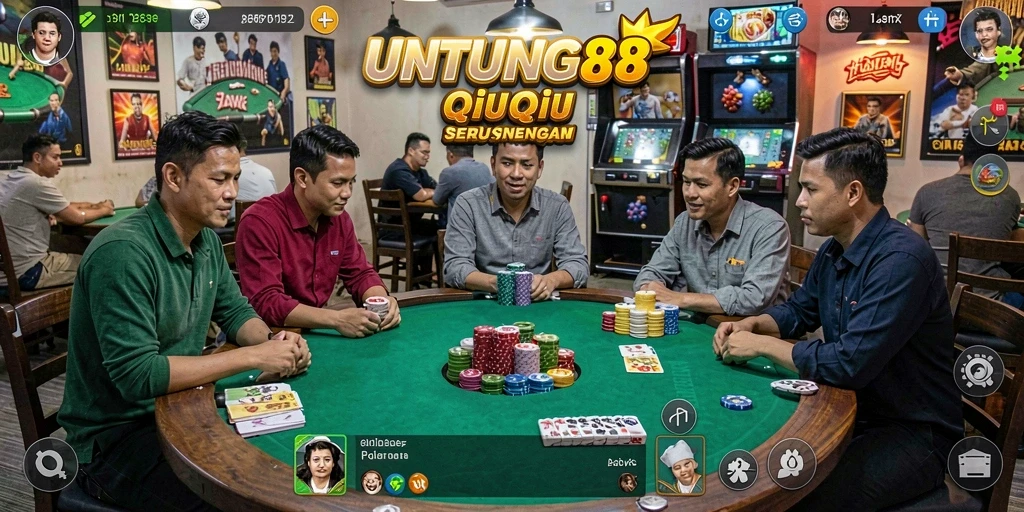 Screenshot gameplay UNTUNG88 menampilkan keseruan bermain QiuQiu.