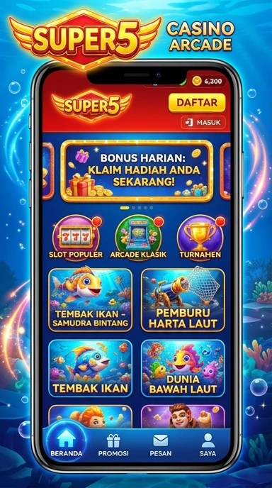 Screenshot antarmuka pengguna super5 yang intuitif dan mudah digunakan.